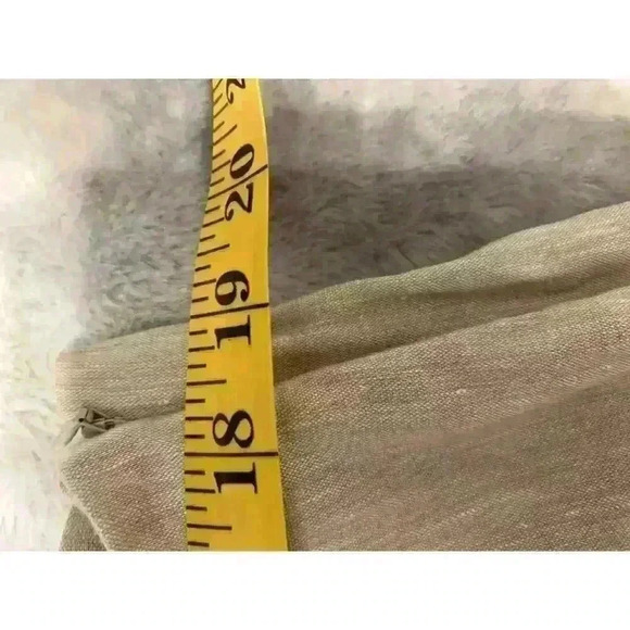J Jill Linen Stretch Pants Womens XL Beige Button Leg Side Zip Minimal Casual - Picture 11 of 11